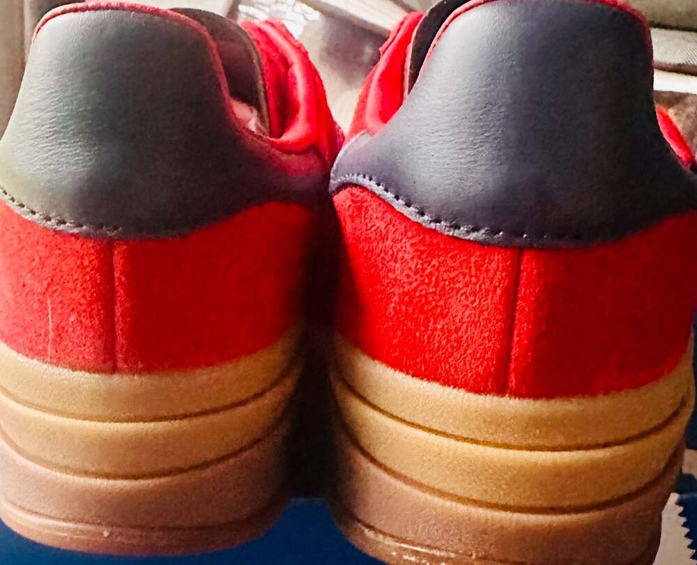 adidas Gazelle Bold W Red Pink Gum Platform Sneakers Women's Size 8 - Picture 5 of 6